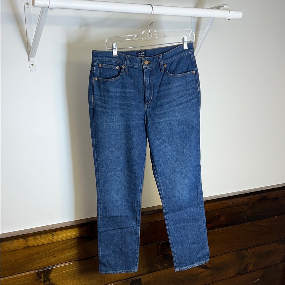 NWT J. Crew Essential Straight Blue Jeans- 29